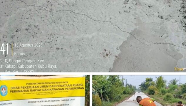 Proyek Jalan Rp395,5 Juta Diduga Retak Sebelum Rampung, Tim Media Minta Inspektorat dan BPK RI Turun Tangan